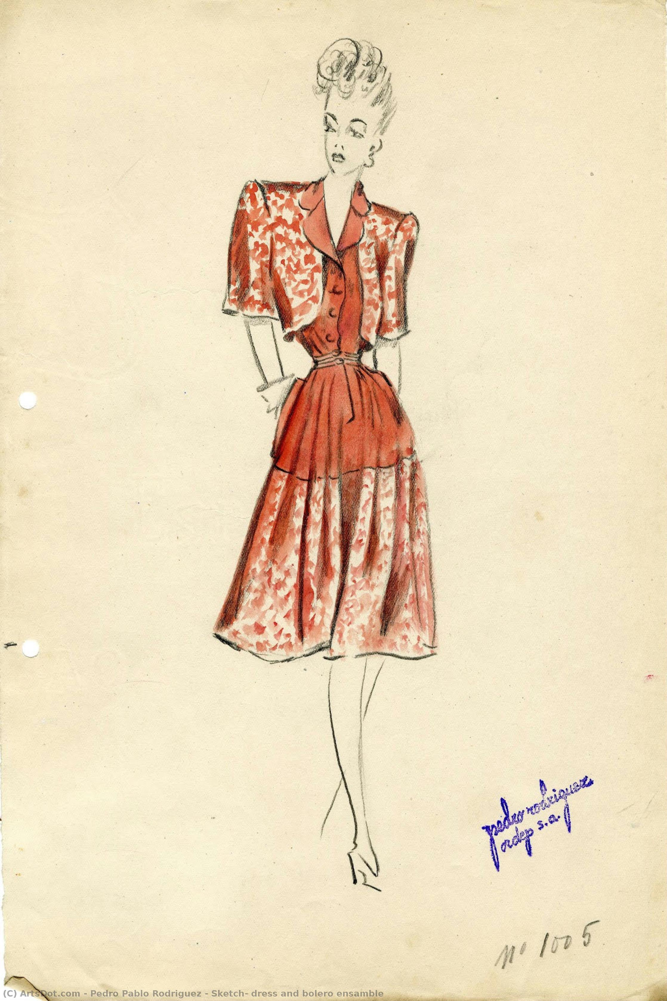 Sketch, Dress And Bolero Ensamble — Pedro Pablo Rodriguez