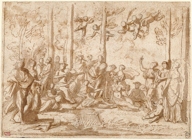 Apollo And The Muses On Mount Parnassus — Nicolas Poussin