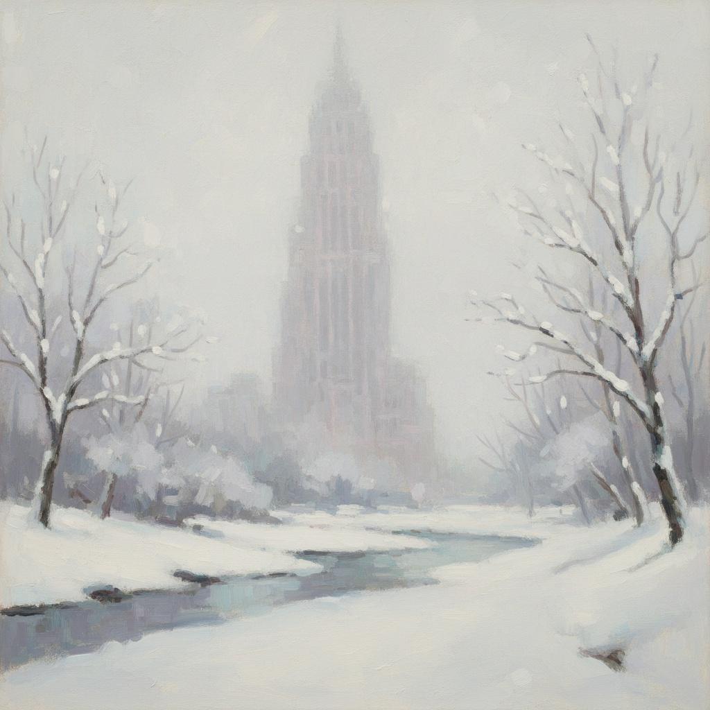 Solitude In Silver: An Urban Winter Nocturne — Baptiste Schmitt