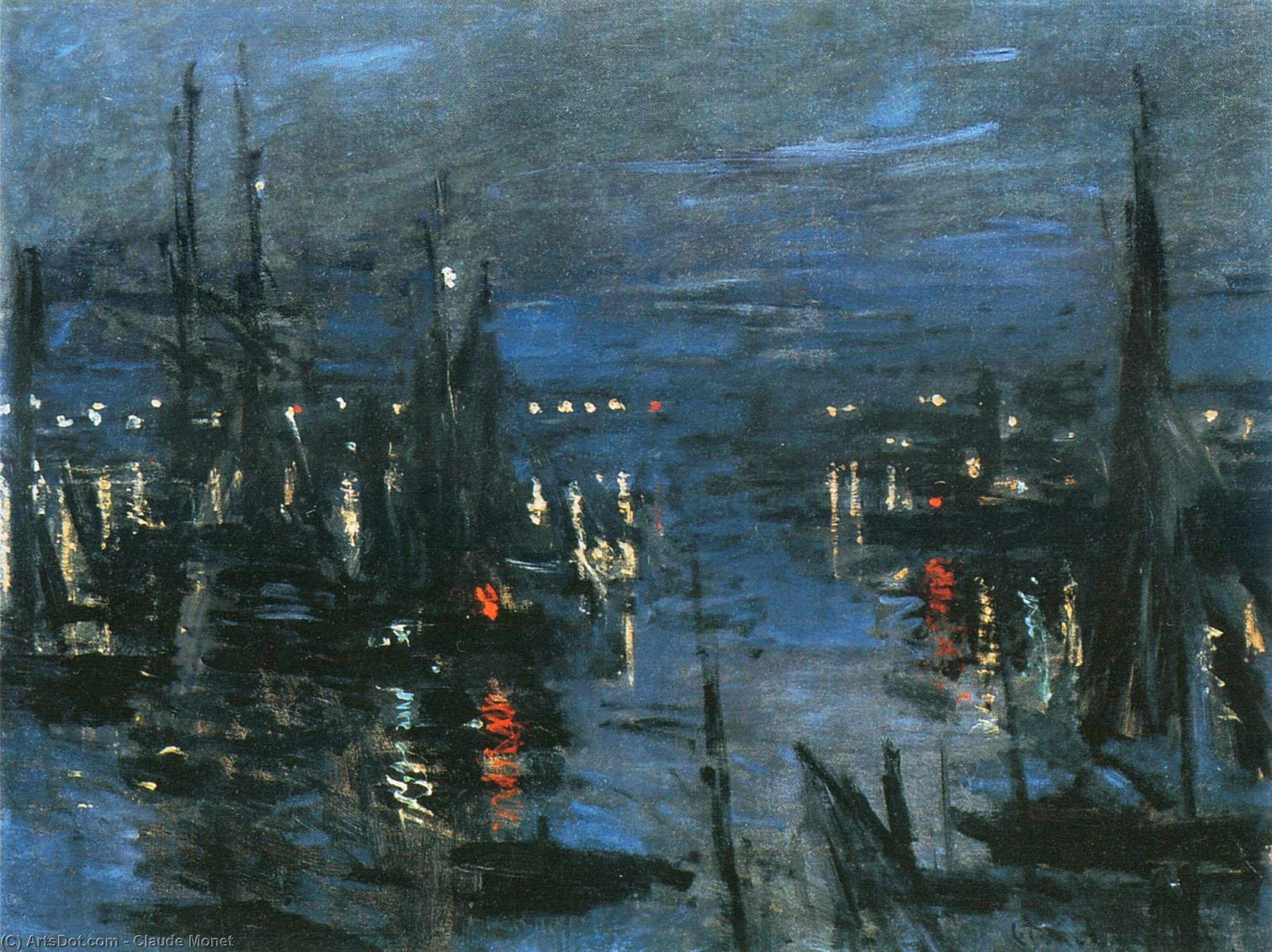 Der Hafen Von Le Havre, Nachtszenen — Claude Monet