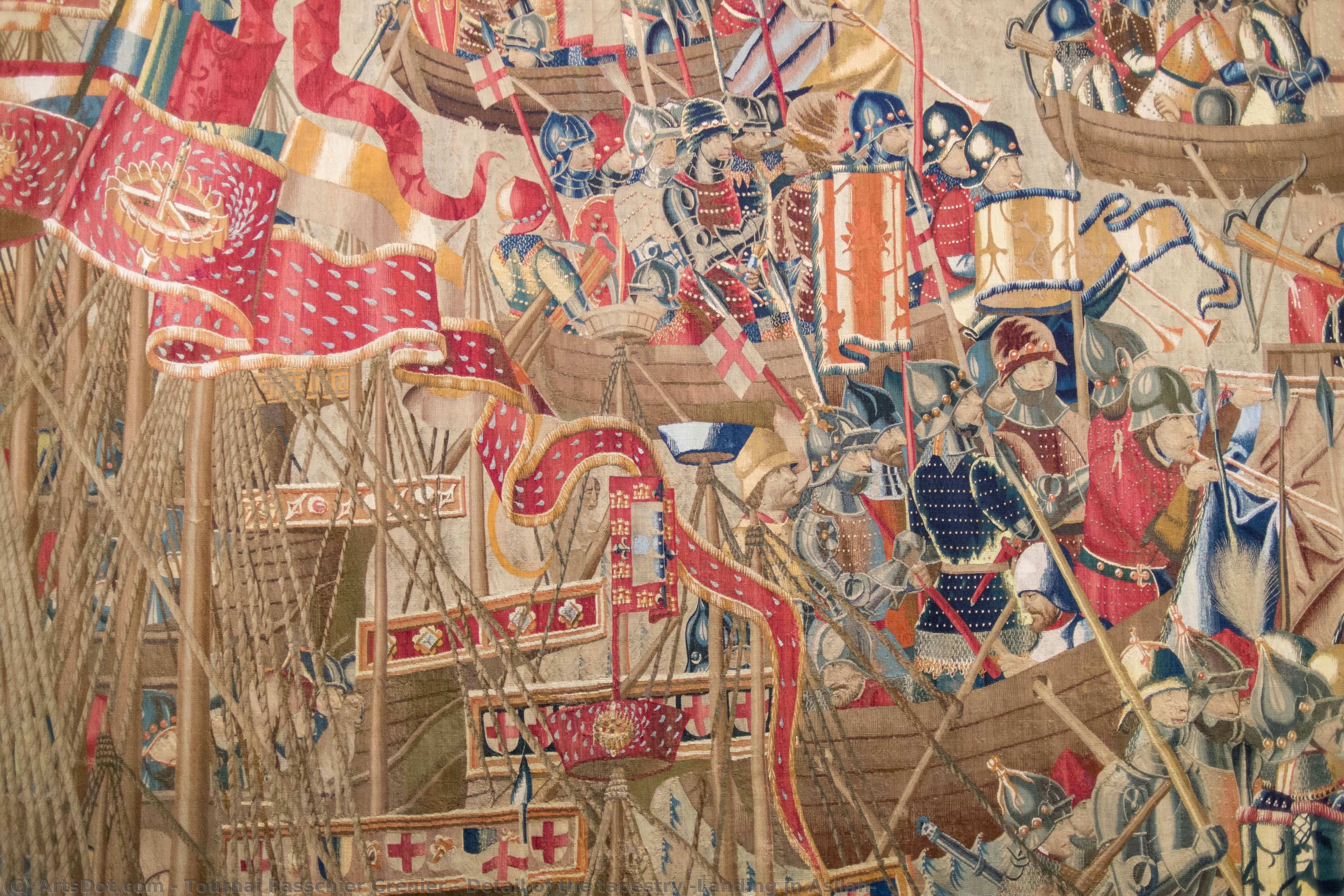 Detail Of The Tapestry “landing In Asilah” — Pasquier Grenier
