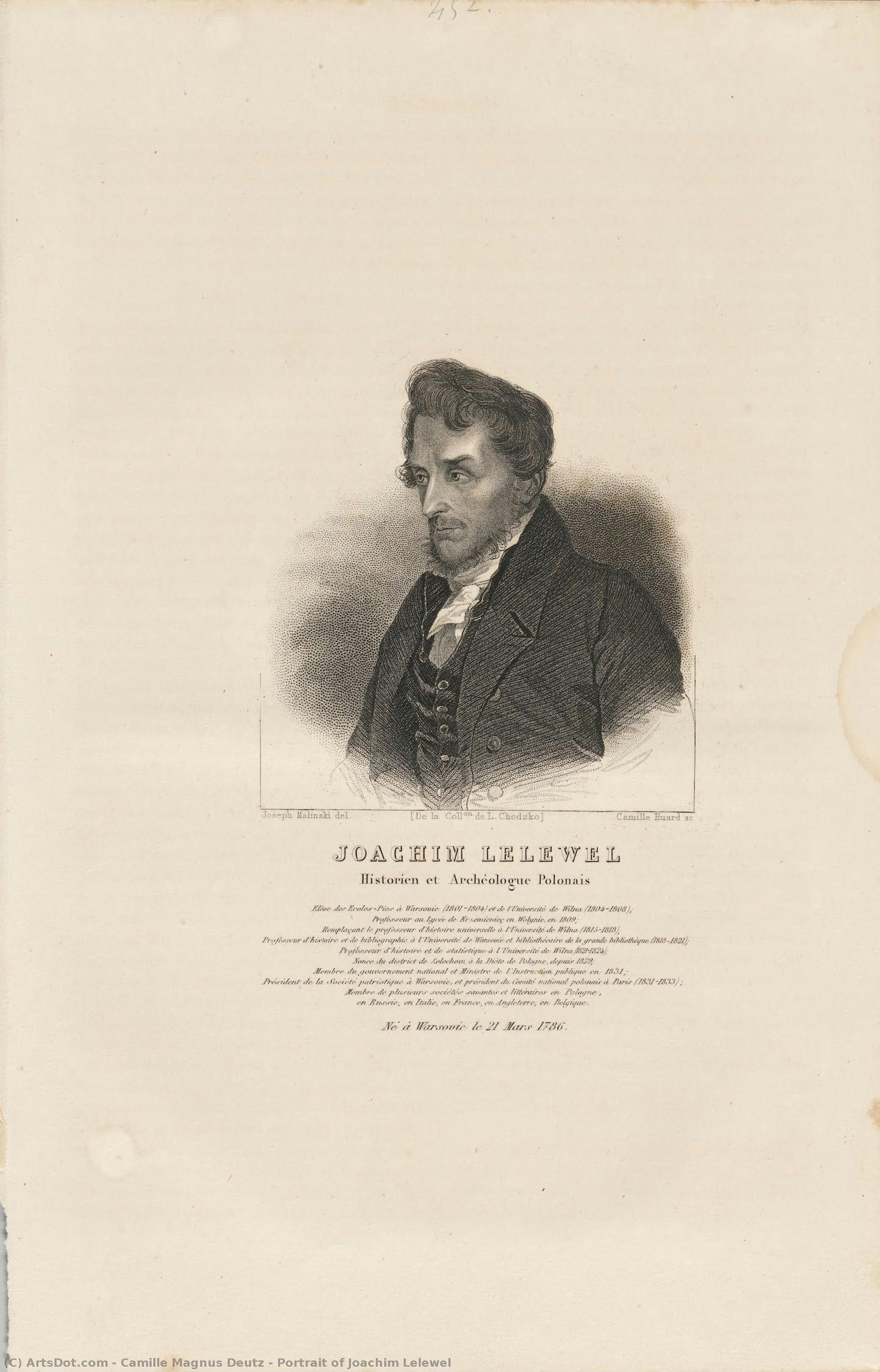 Portrait Of Joachim Lelewel — Camille Magnus Deutz