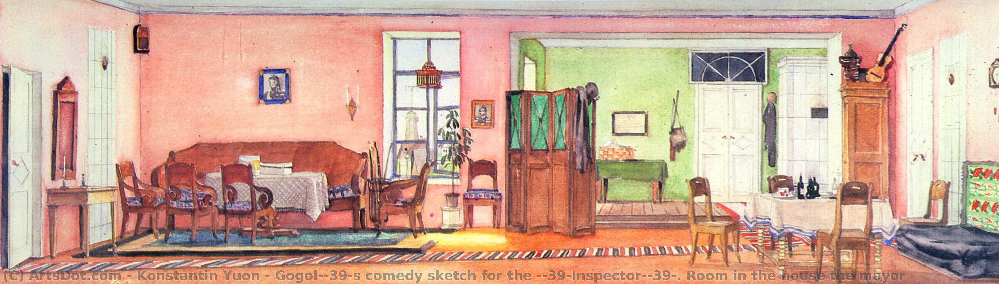 Gogol's Comedy Sketch For The 'inspector'. Room In The House The Mayor — Konstantin Yuon