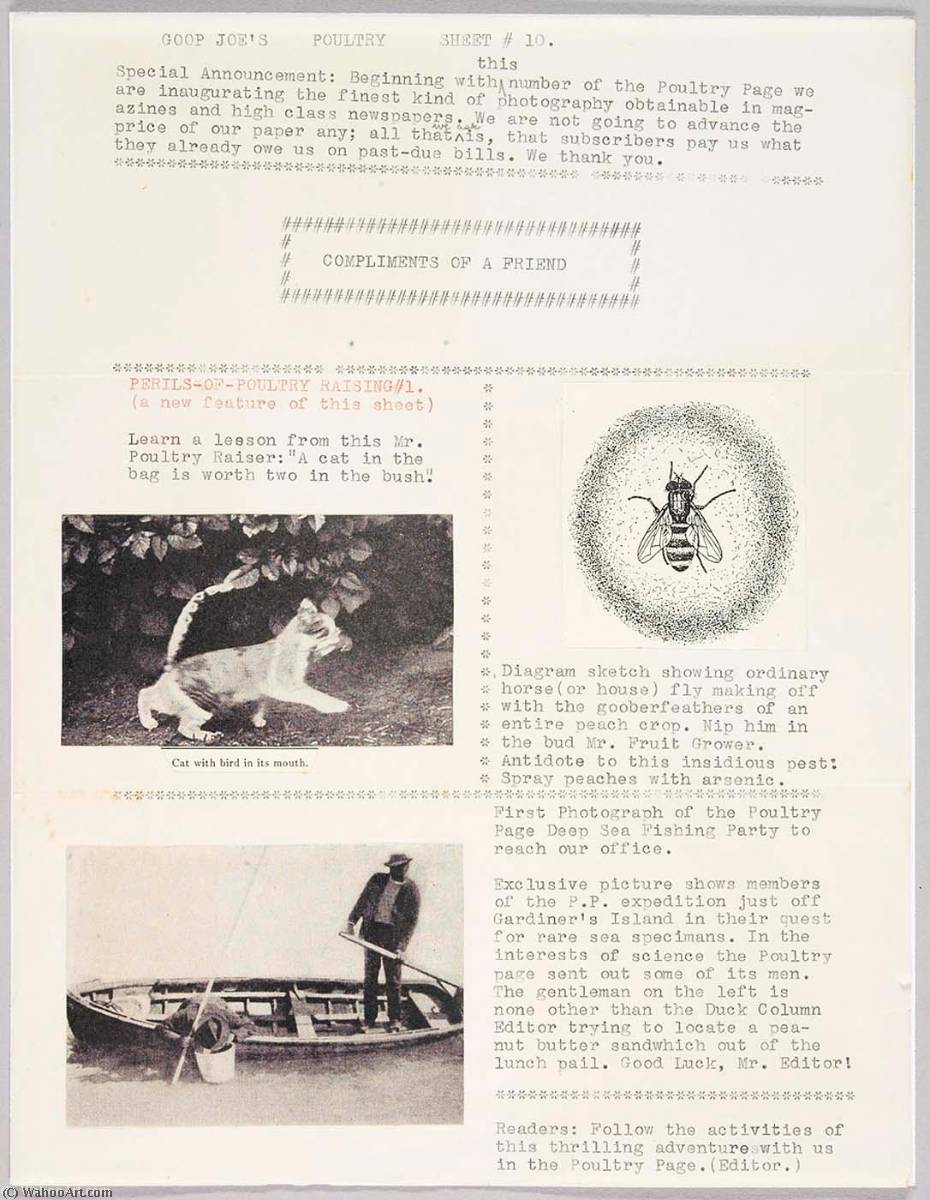 Goop Joe's Poultry Sheet 10 — Joseph Cornell