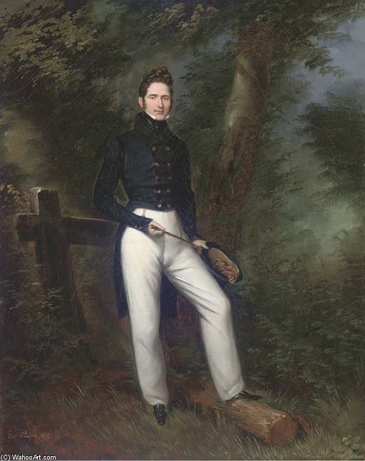 A Gentleman At A Forest Stile — Edouard Pingret