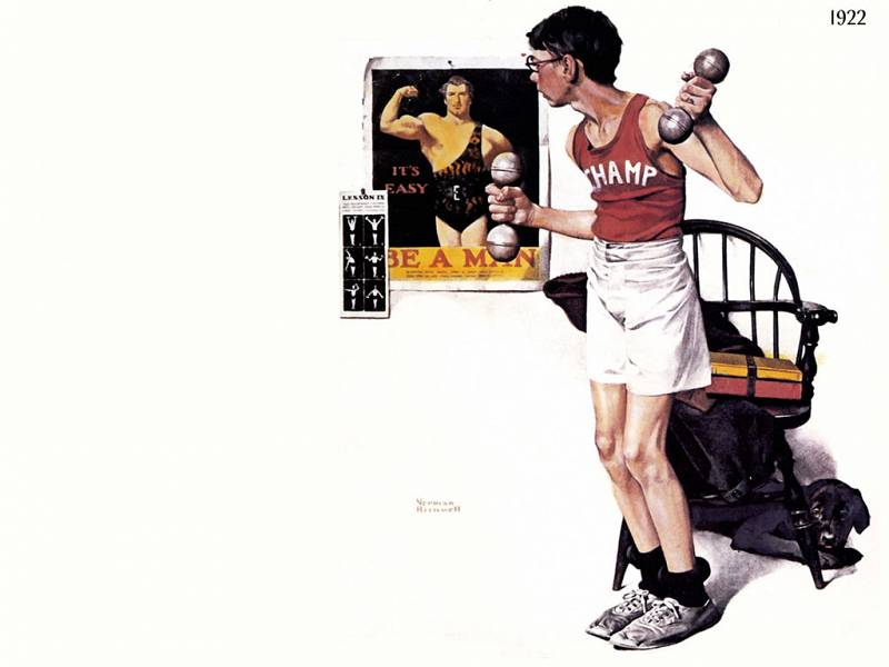Bodybuilder. Cover Of "the Saturday Evening Post" — Norman Rockwell