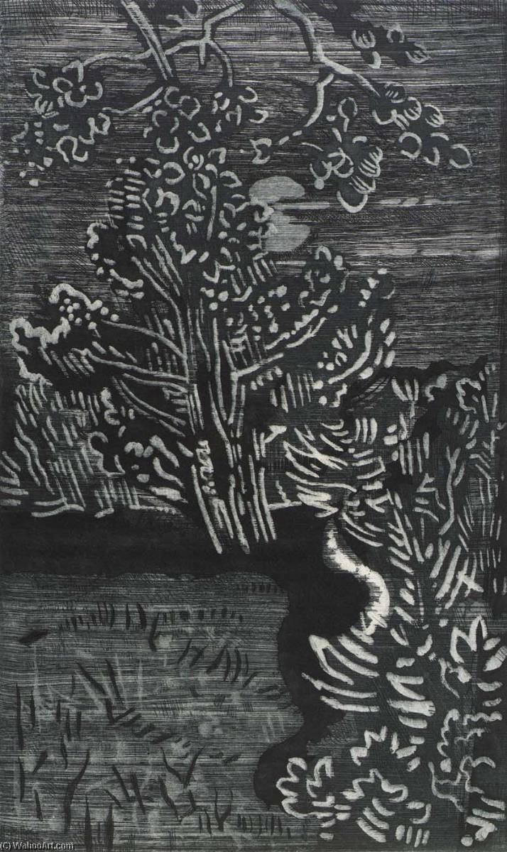 Trees Touched By Moonlight — Karl Schrag