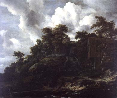 Wooden Hillside With A View Of Castle Bentheim — Jacob Isaackszoon Van Ruisdael