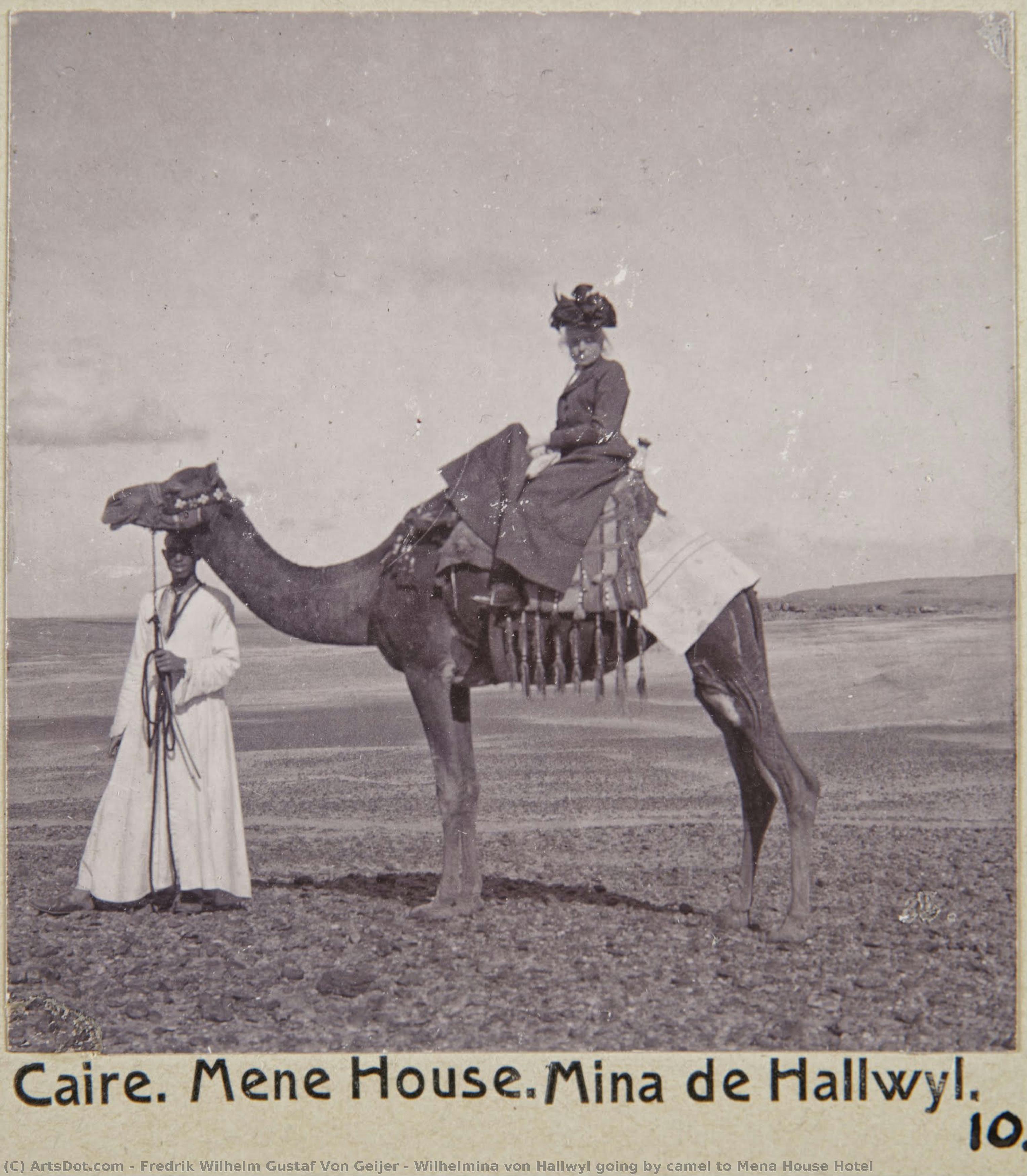 Wilhelmina Von Hallwyl Going By Camel To Mena House Hotel — Fredrik Wilhelm Gustaf Von Geijer