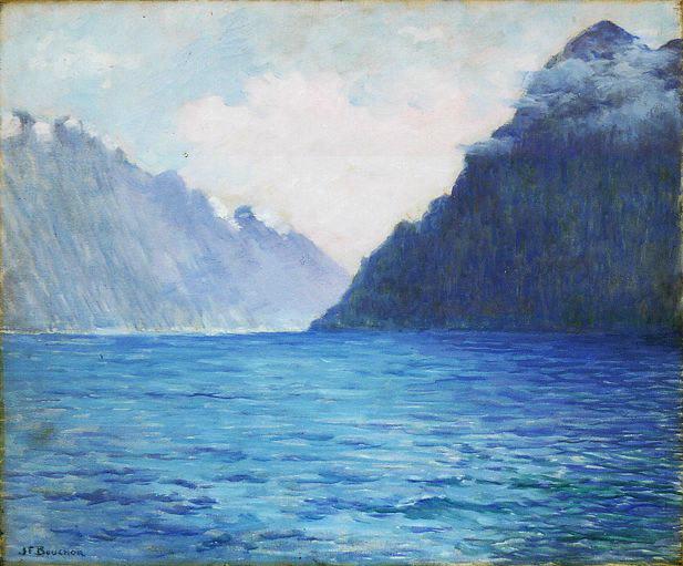 Les Montagnes De Riva Sur Le Lac De Garde (titre Inscrit) — Joseph-félix Bouchor