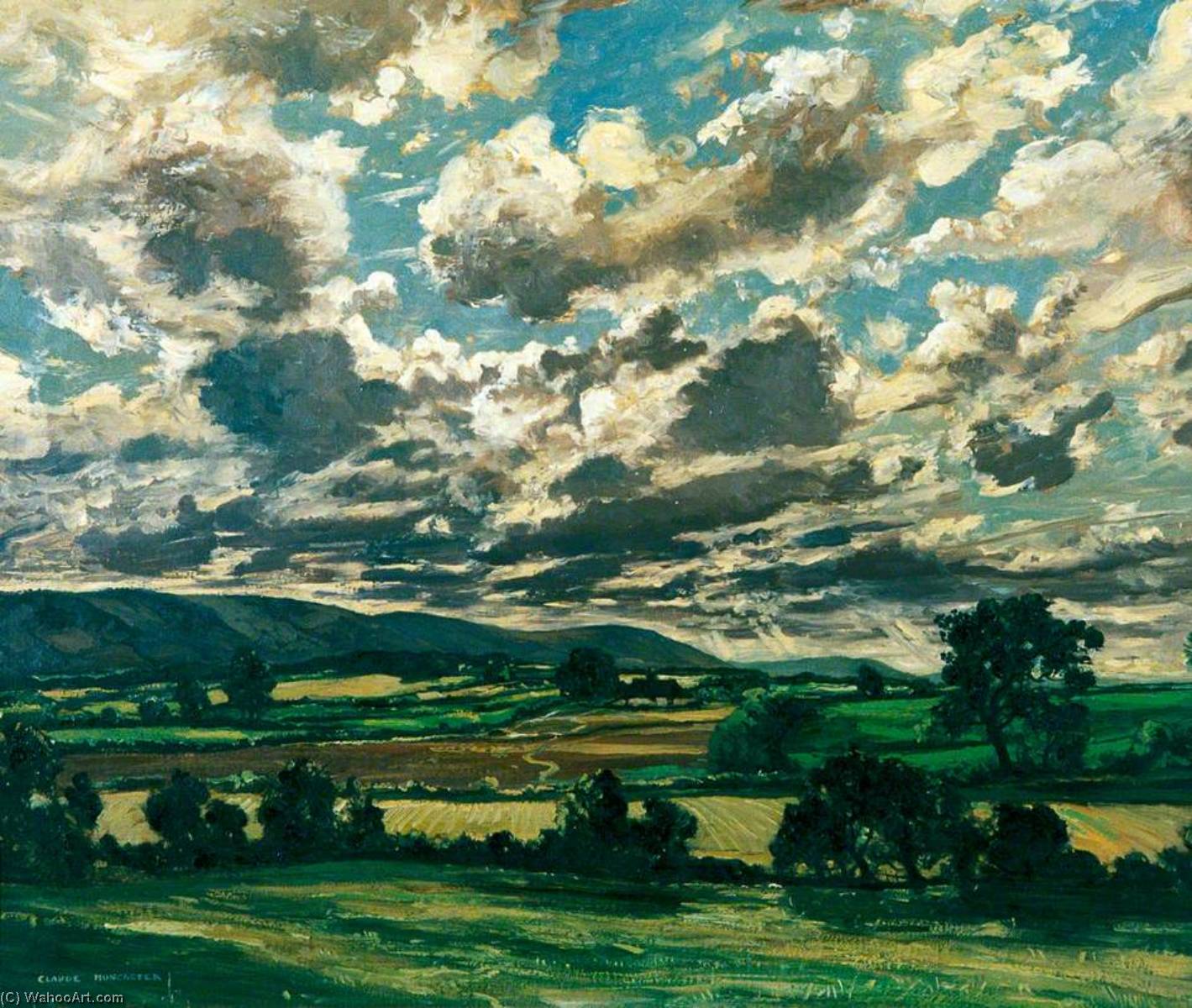 A Sou'wester Over The Downs — Claude Muncaster