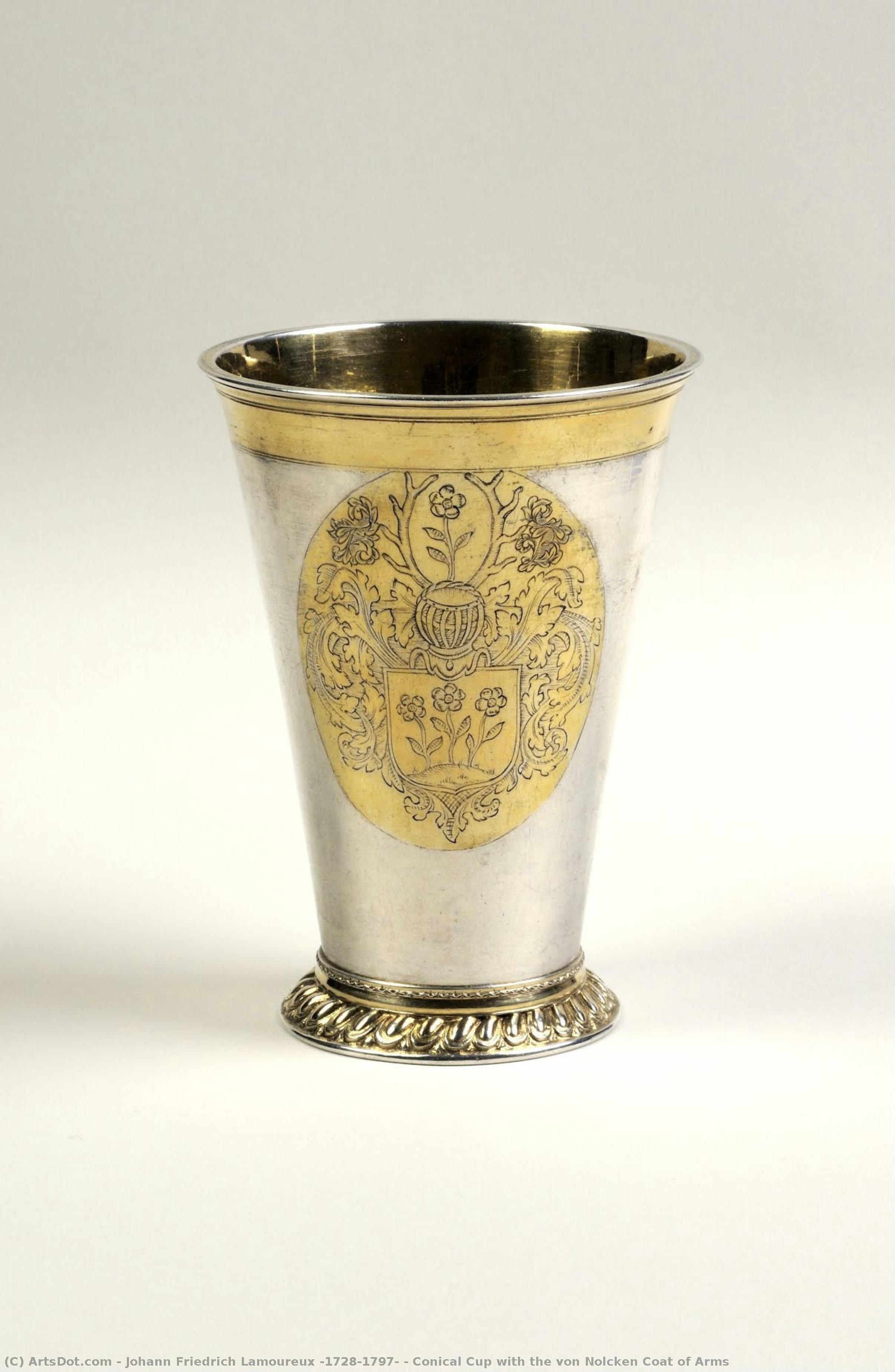 Conical Cup With The Von Nolcken Coat Of Arms — Johann Friedrich Lamoureux (1728–1797)