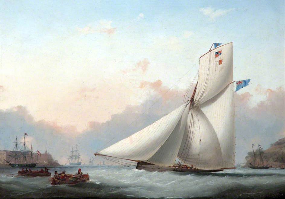 A Cutter Yacht In Plymouth Sound — Nicholas Matthew Condy