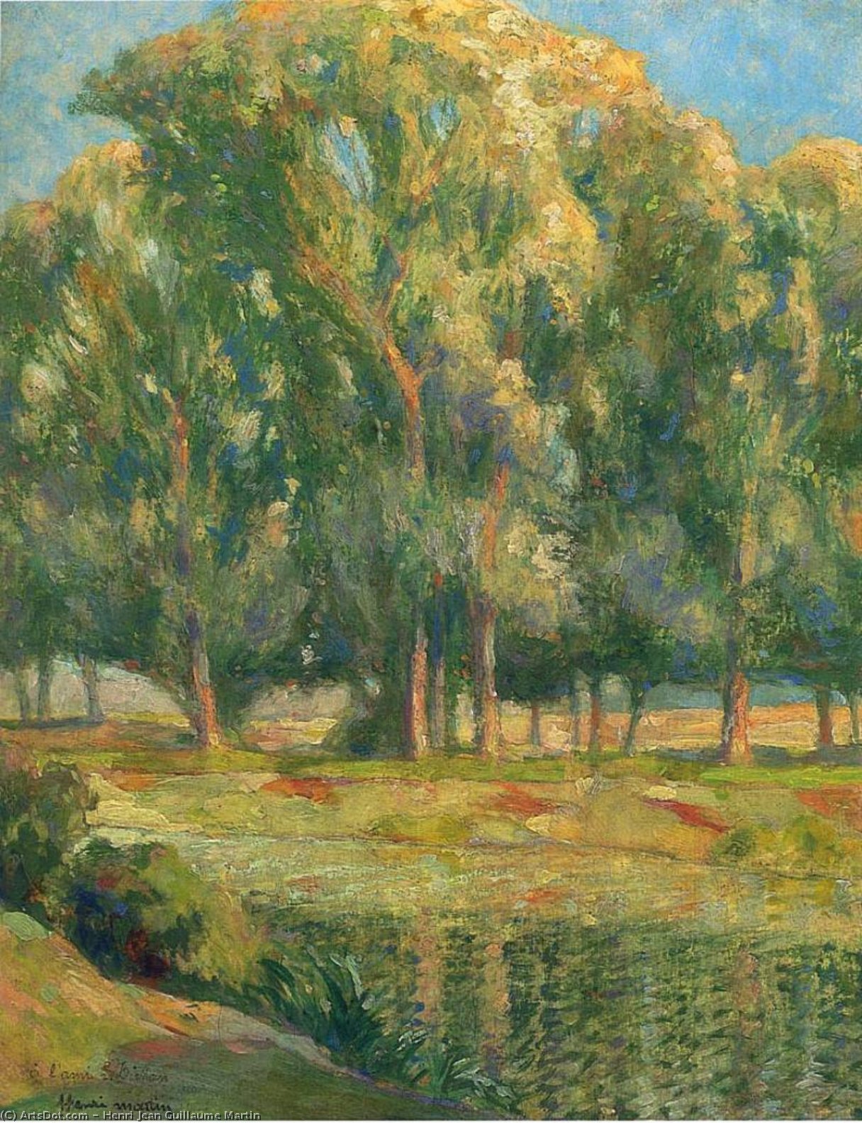 Trees By The River — Henri Jean Guillaume Martin