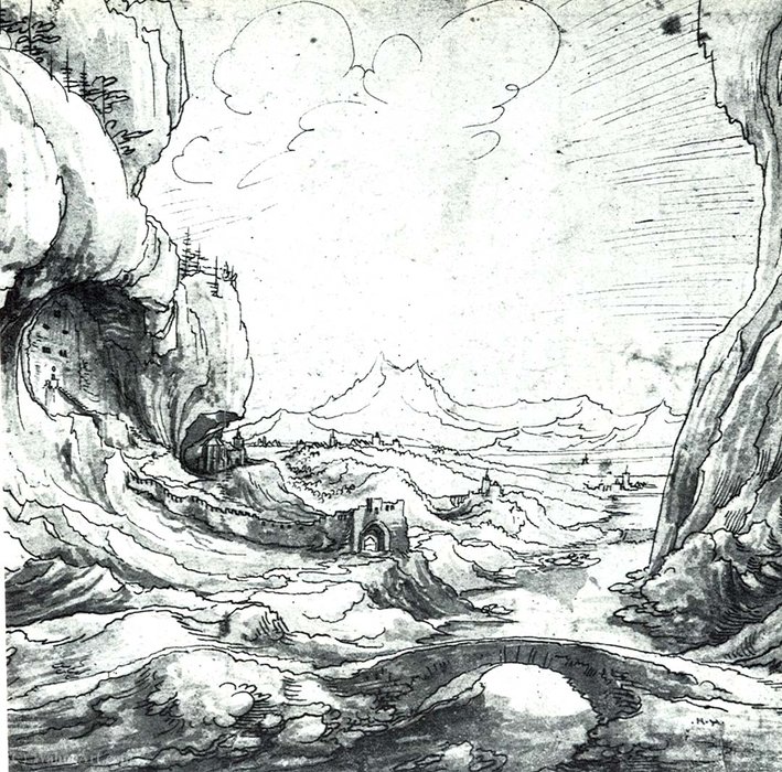Fracstein Zeichnung — Wolf Huber