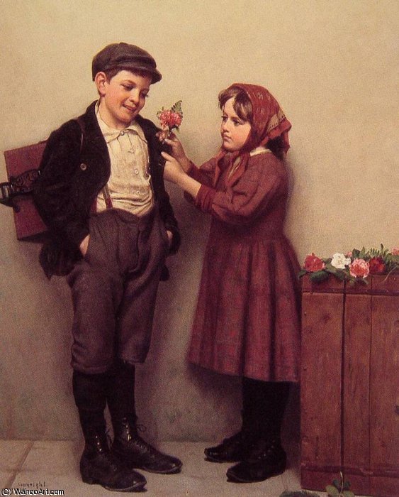 The Button Hole Posy — John George Brown
