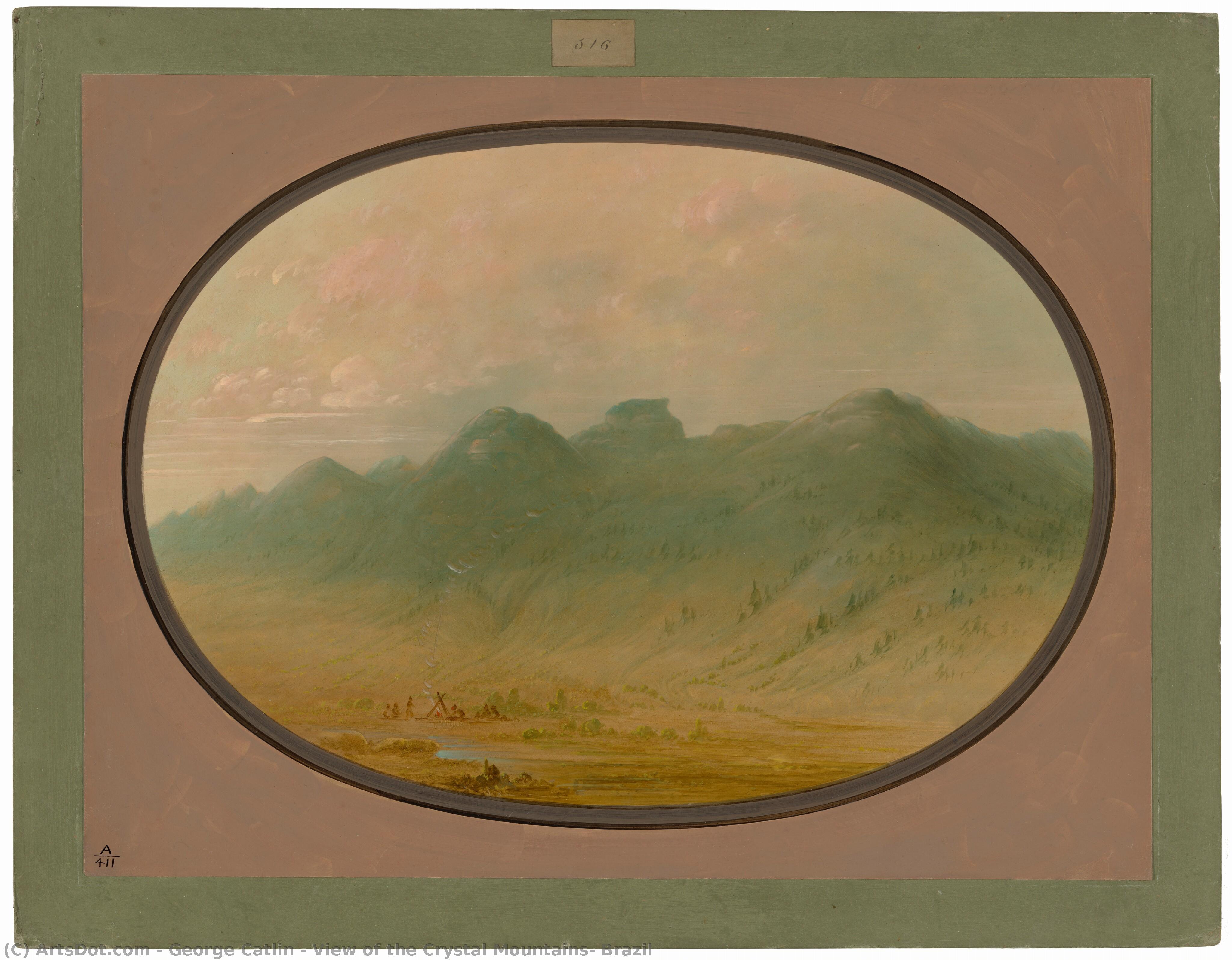 View Of The Crystal Mountains, Brazil — George Catlin