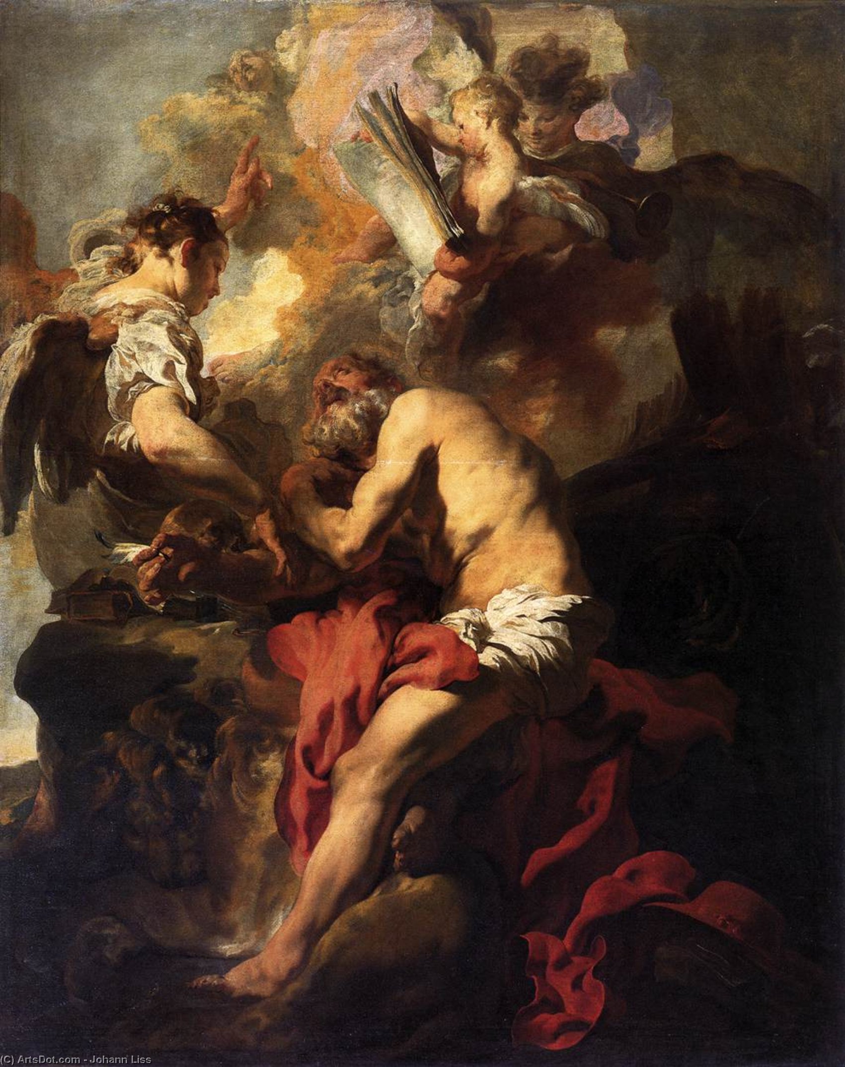 The Vision Of St Jerome — Иоганн Лисс