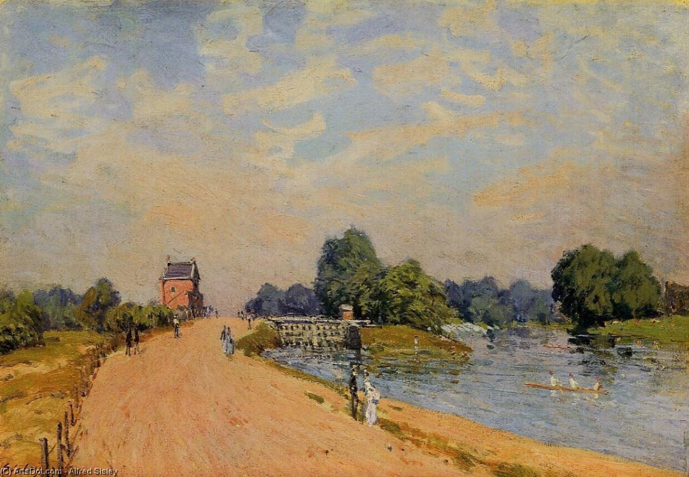 The Road From Hampton Court — Alfred Sisley