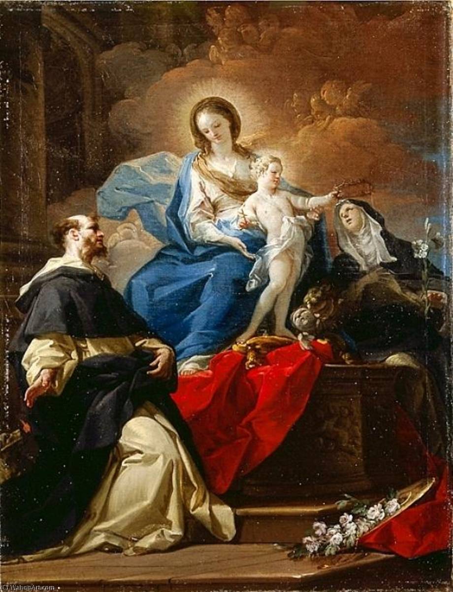 The Madonna And Child With St. Dominic And St. Catherine Of Siena — Corrado Giaquinto