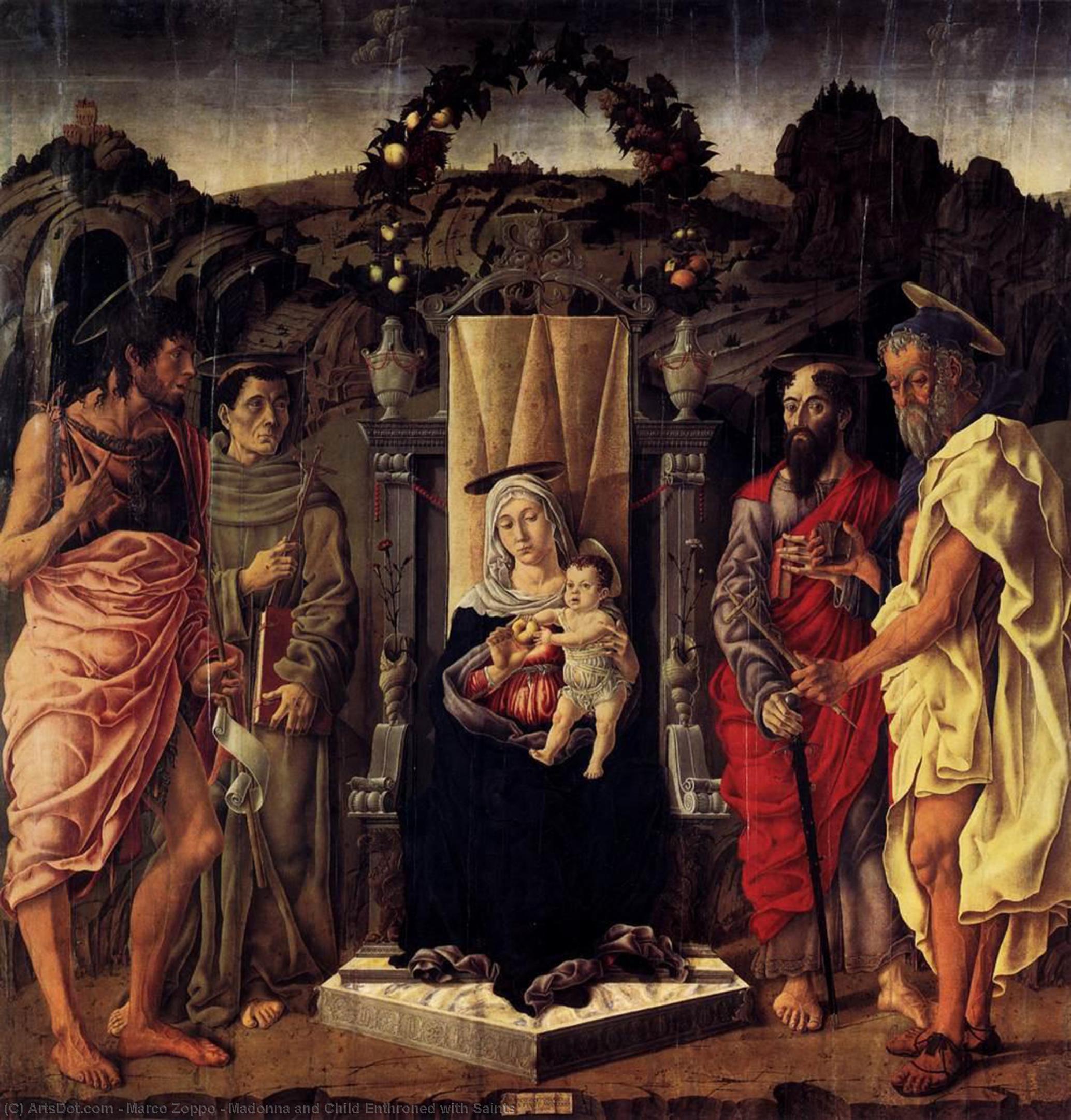 Madonna And Child Enthroned With Saints — Marco Zoppo