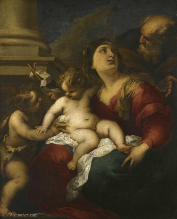 The Holy Family With The Infant St John The Baptist — Valerio Castello