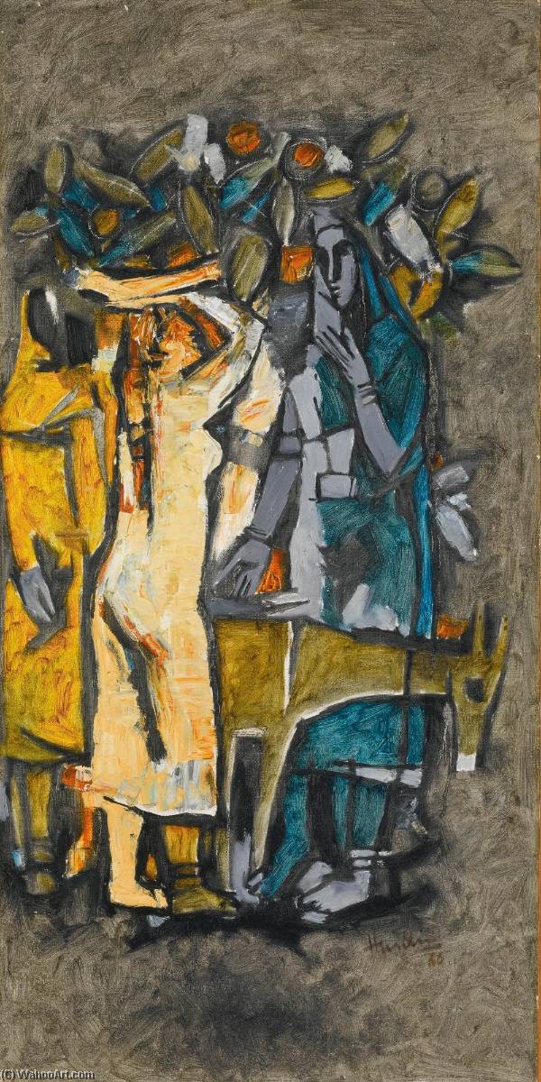 Untitled (village Women) — M.f. Husain