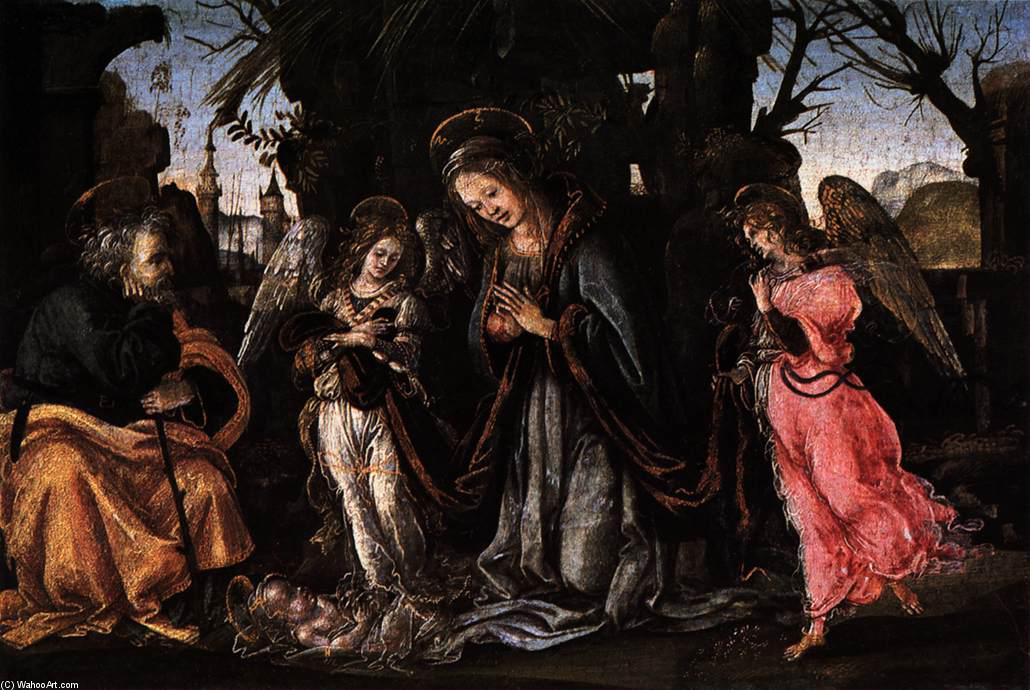 The Nativity With Two Angels — Filippino Lippi