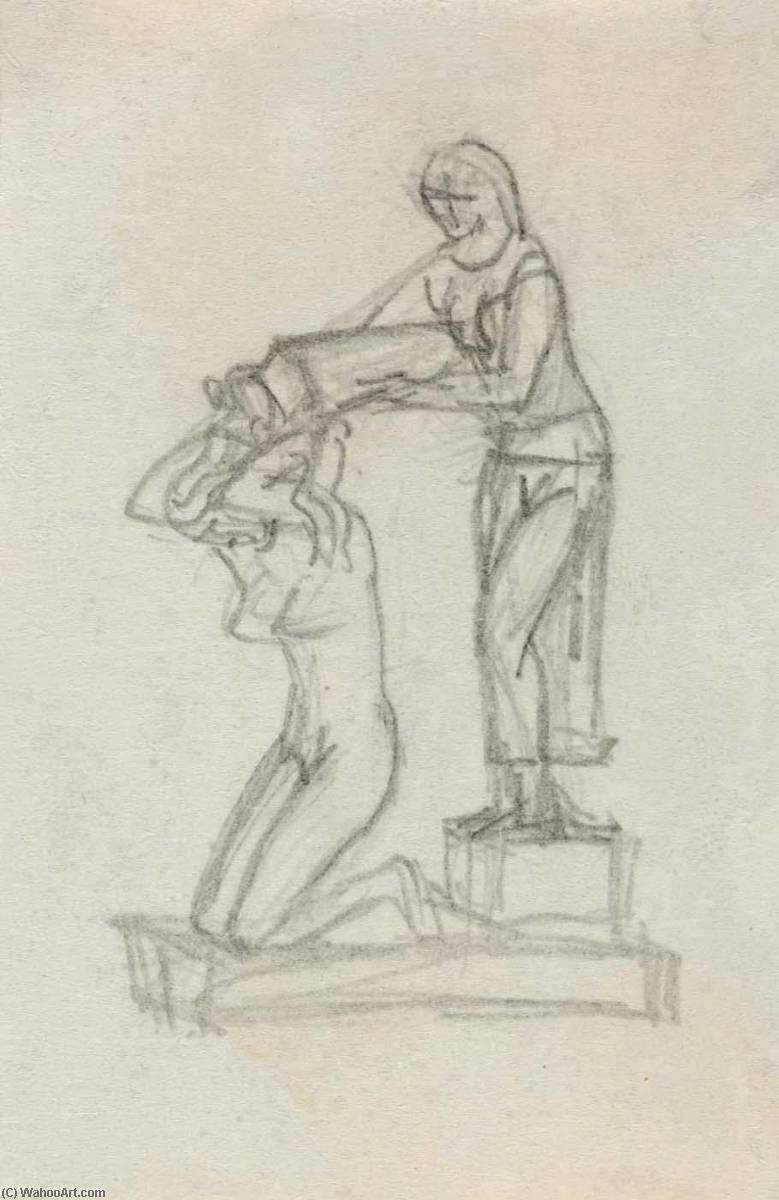 (two Women, One Washing The Other's Hair) — Paul Manship