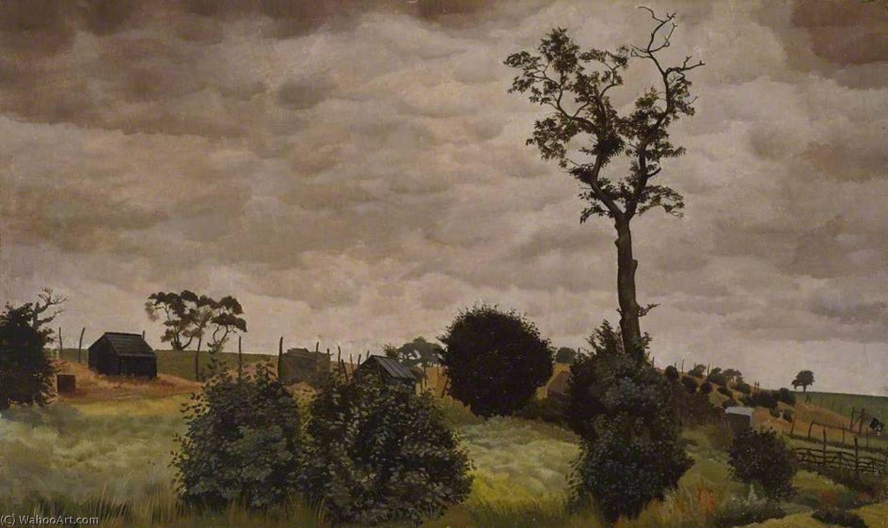 Tree And Chicken Coops, Wangford — Sir Stanley Spencer