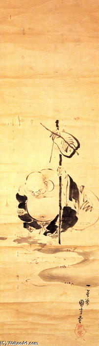 Hotei, One Of The Seven Gods Of Good Fortune — Utagawa Kuniyoshi