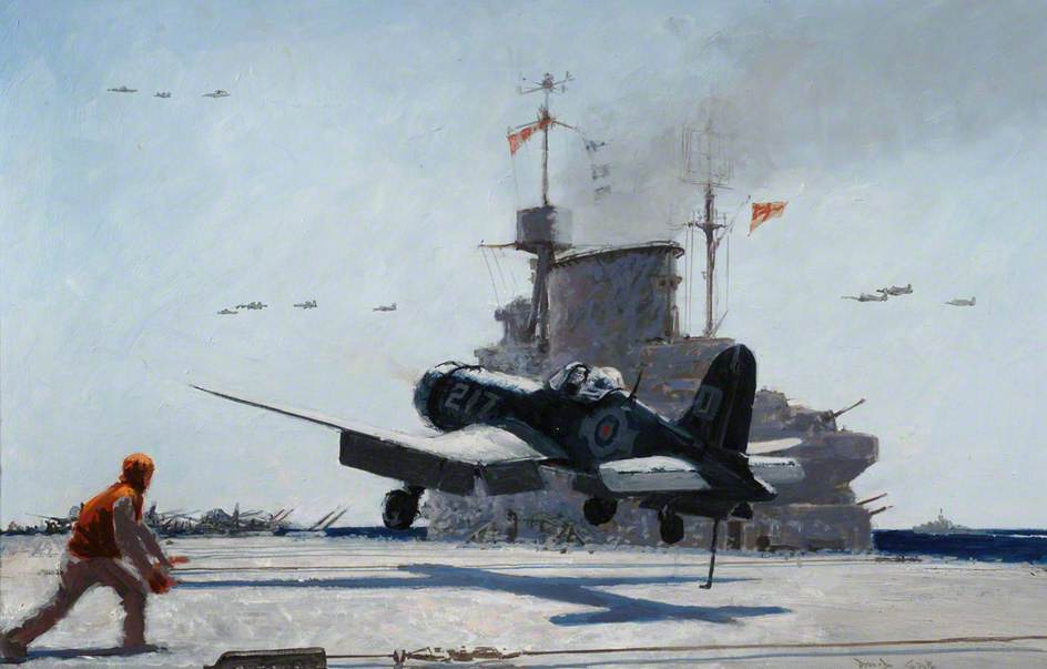 Fleet Air Arm Corsair Landing On — Charles David Cobb
