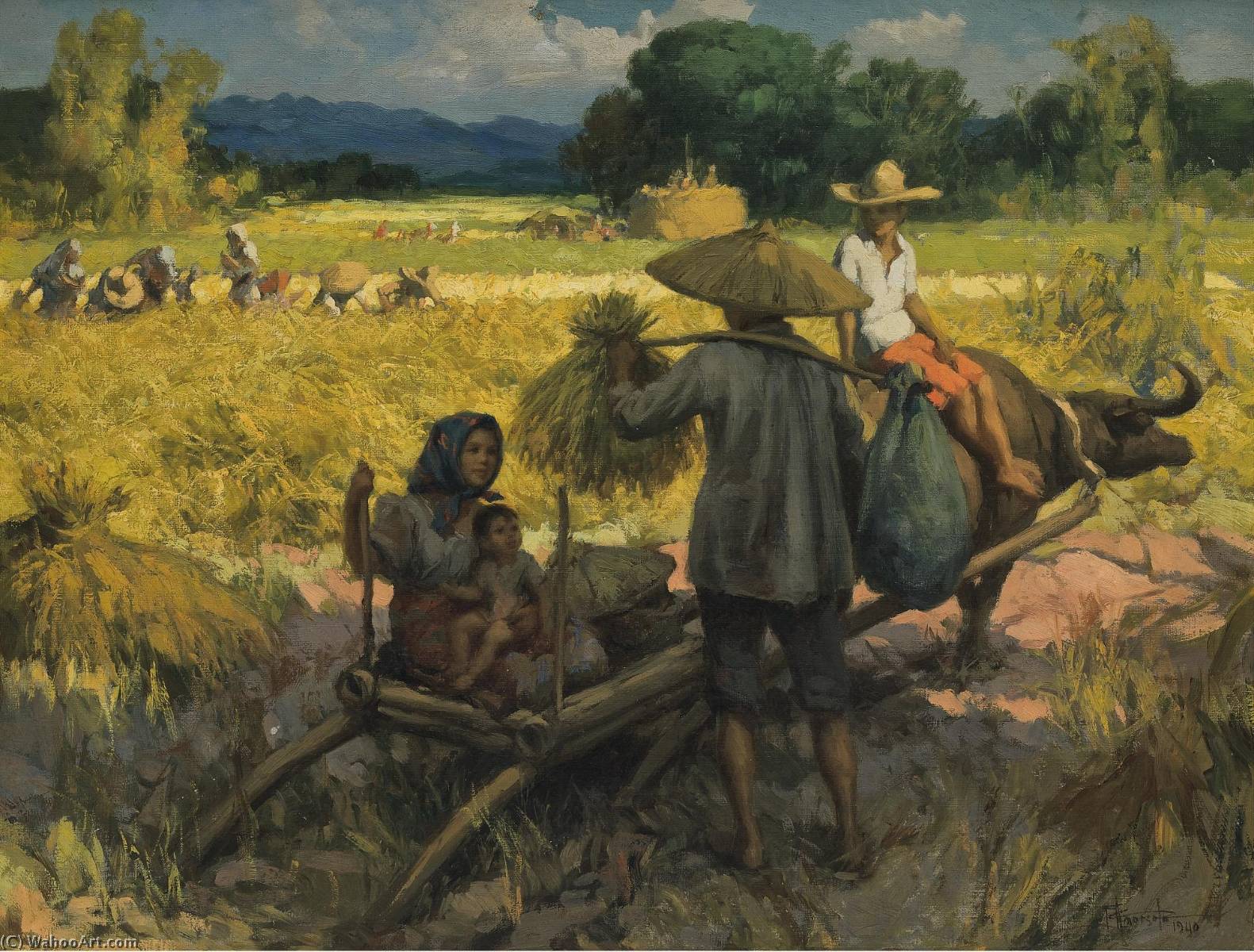 Harvesting — Fernando Cueto Amorsolo