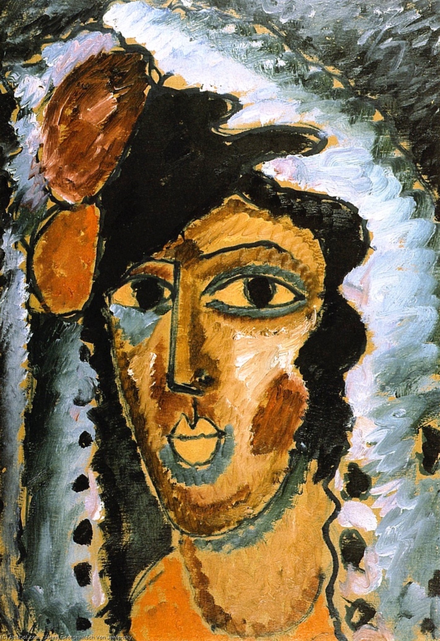 Spanish Woman With Closed Eyes — Alexej Von Jawlensky