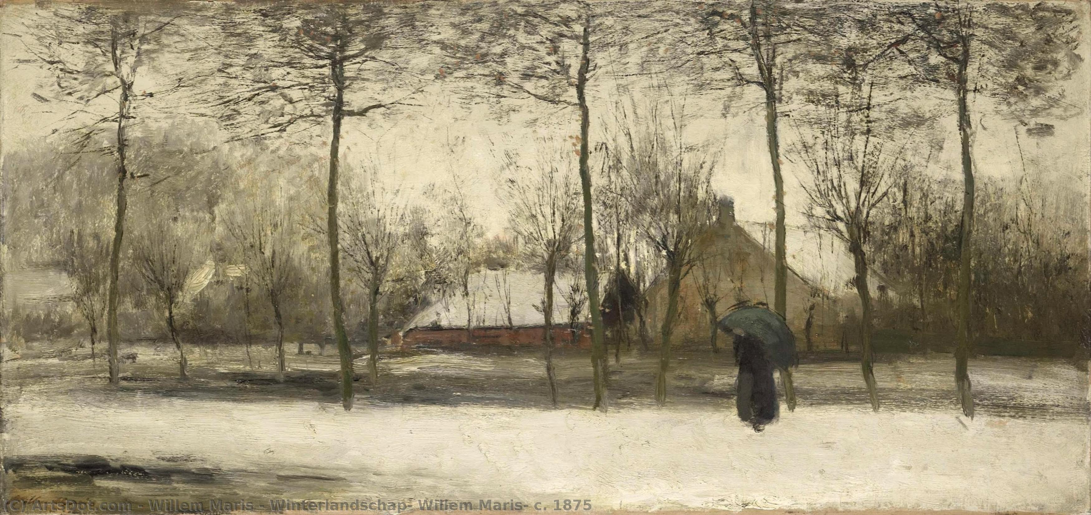 Winterlandschap, Willem Maris, C. 1875 — Willem Maris