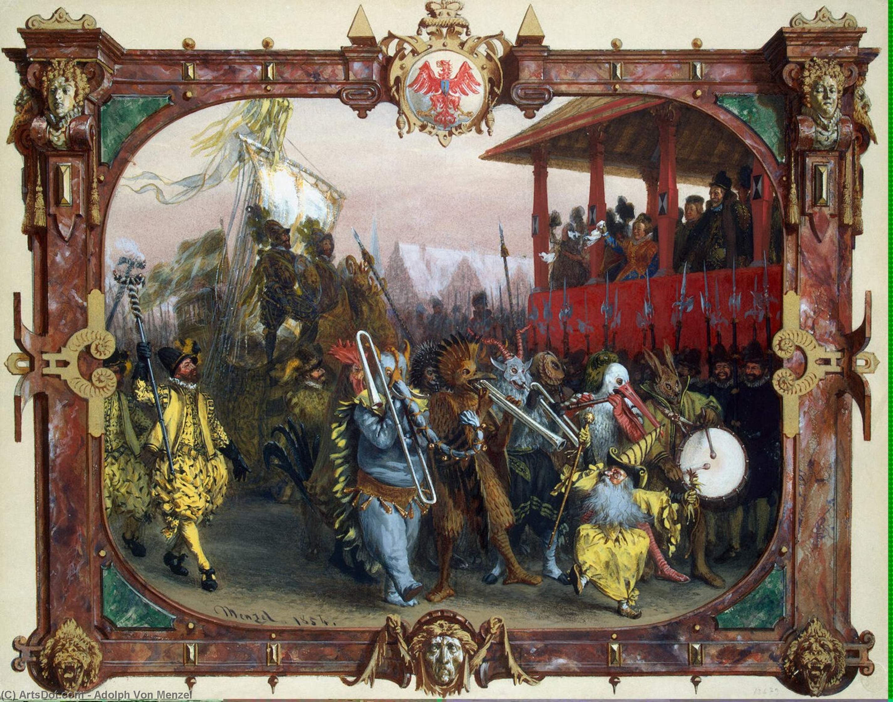 Festive Procession And Tournament In Berlin In 1592 Under The Leadership Of Johann Georg Of Branderburg — Adolph Von Menzel