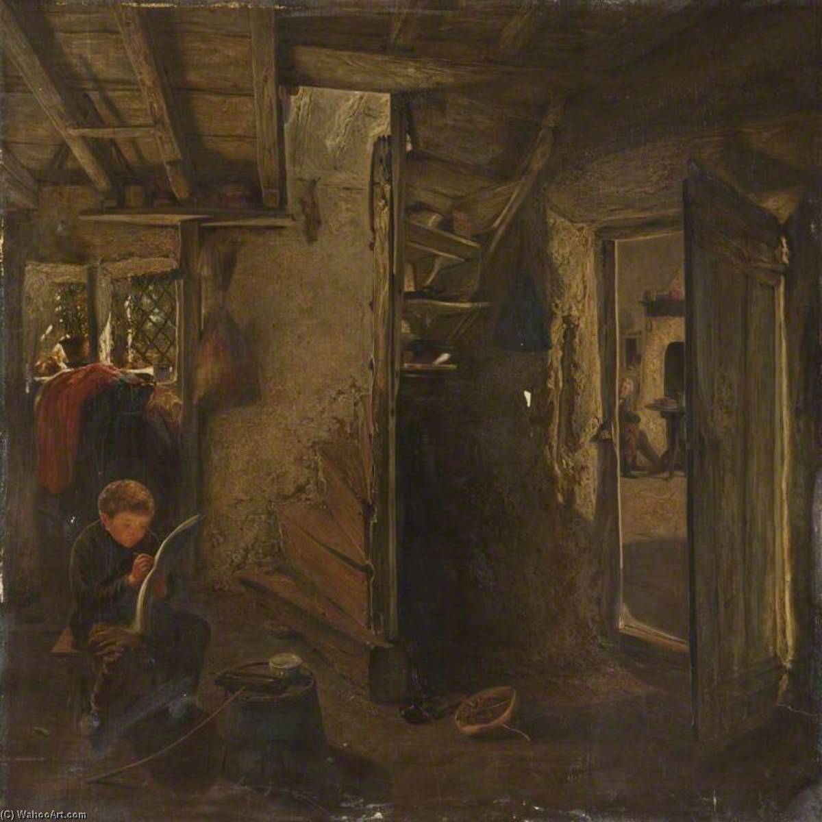 Interior With A Boy Drawing — Thomas Wade