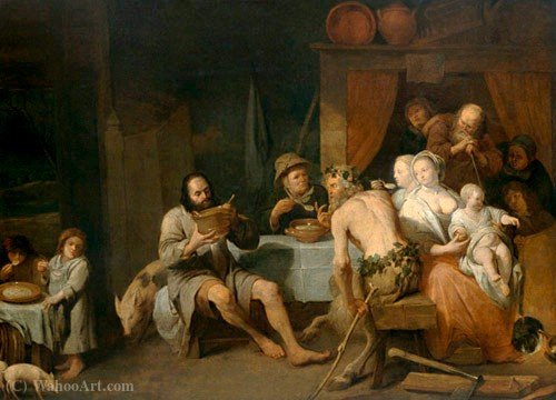 Fable Of The Satyr And The Peasant Family — David The Younger Ryckaert