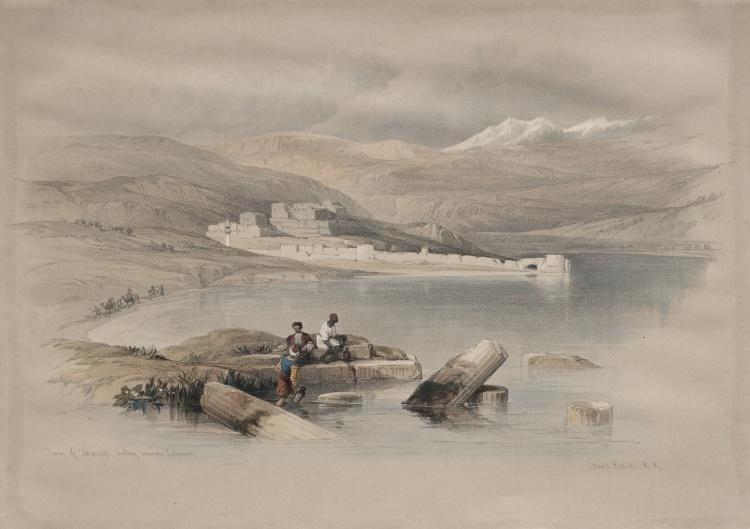 Town Of Tiberias Looking Towards Lebanon — David Roberts