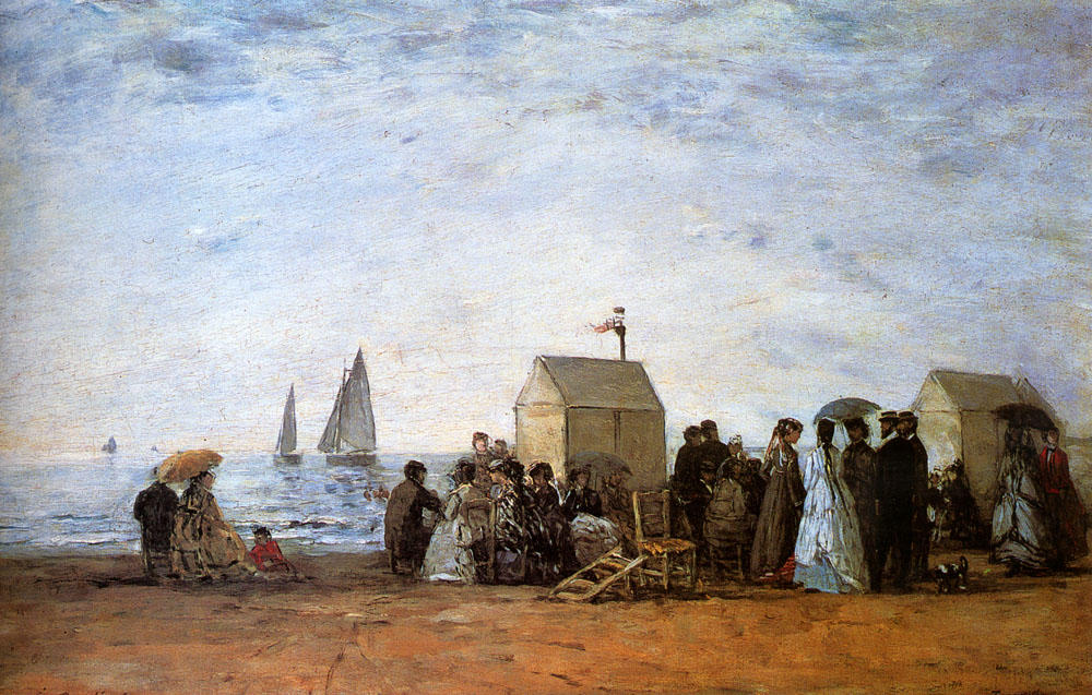 The Beach At Trouville — Eugène Louis Boudin
