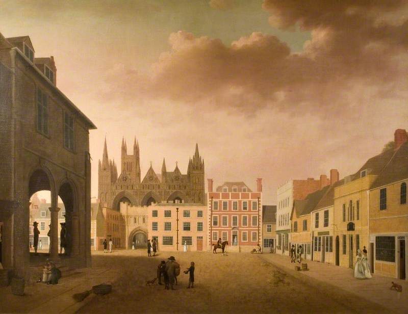 Peterborough Market Square Looking Towards The Cathedral, Cambridgeshire — Nathan Fielding