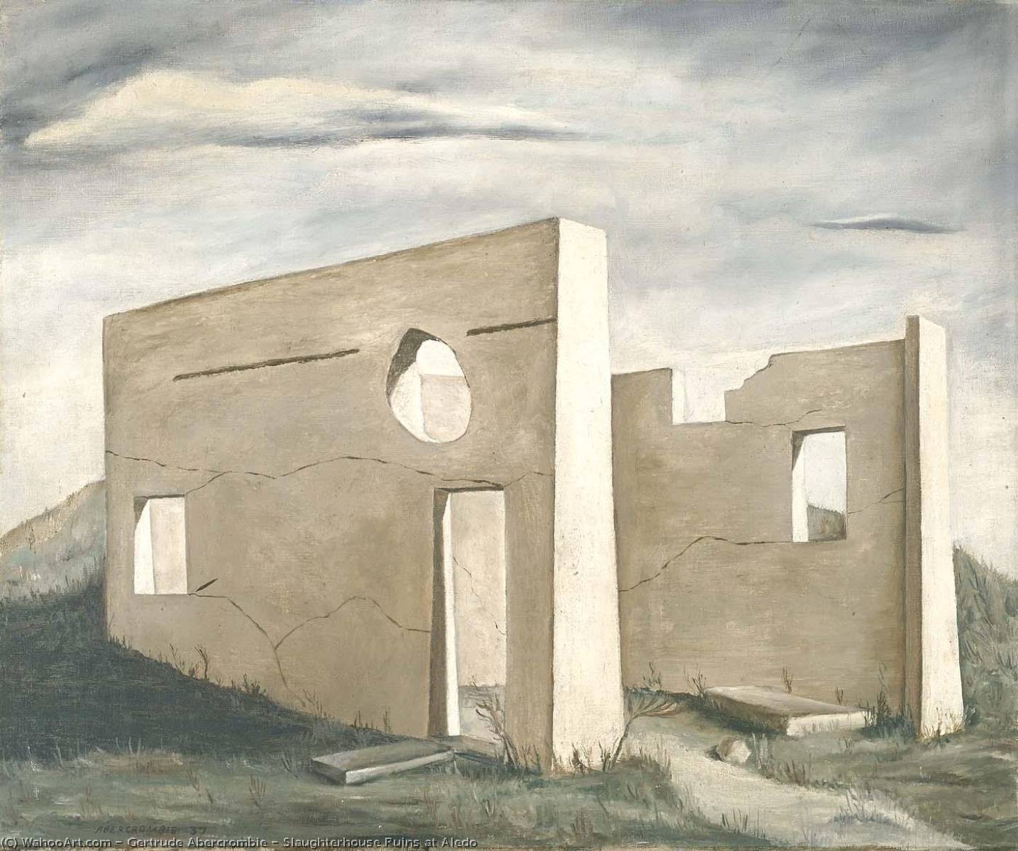 Slaughterhouse Ruins At Aledo — Gertrude Abercrombie