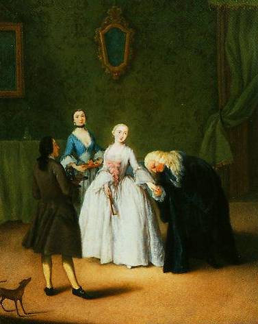 A Nobleman Kissing Lady's Hand — Pietro Longhi