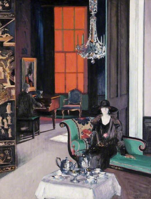 Interior The Orange Blind — Francis Campbell Bolleau Cadell