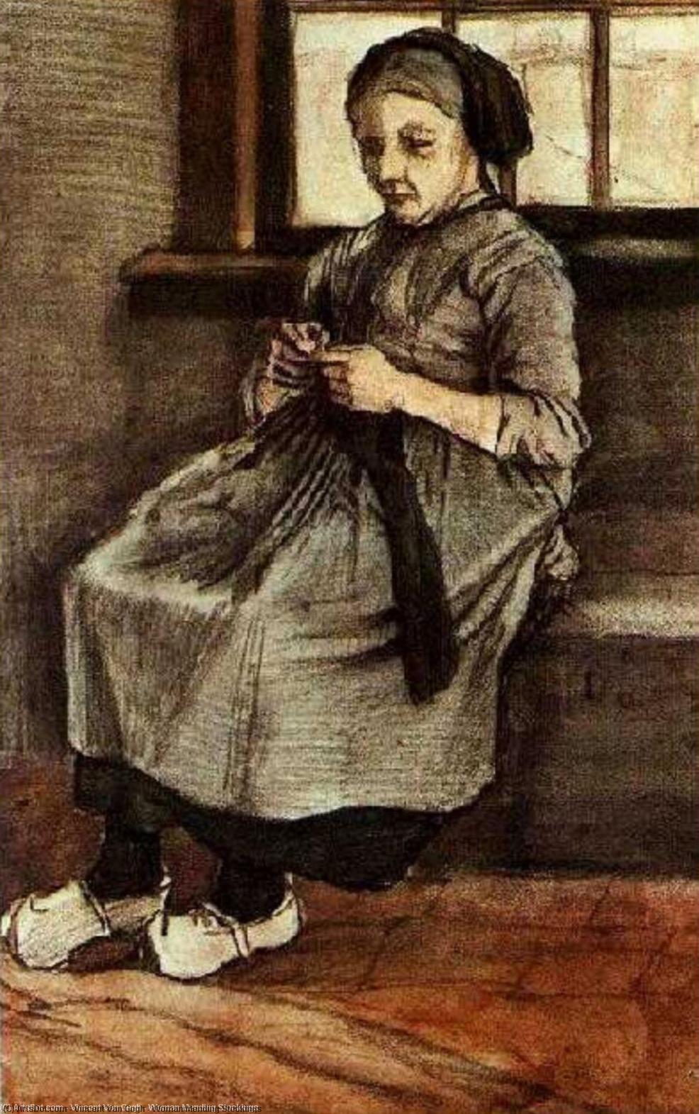 Mujer Reparando Calcetines — Vincent Willem Van Gogh