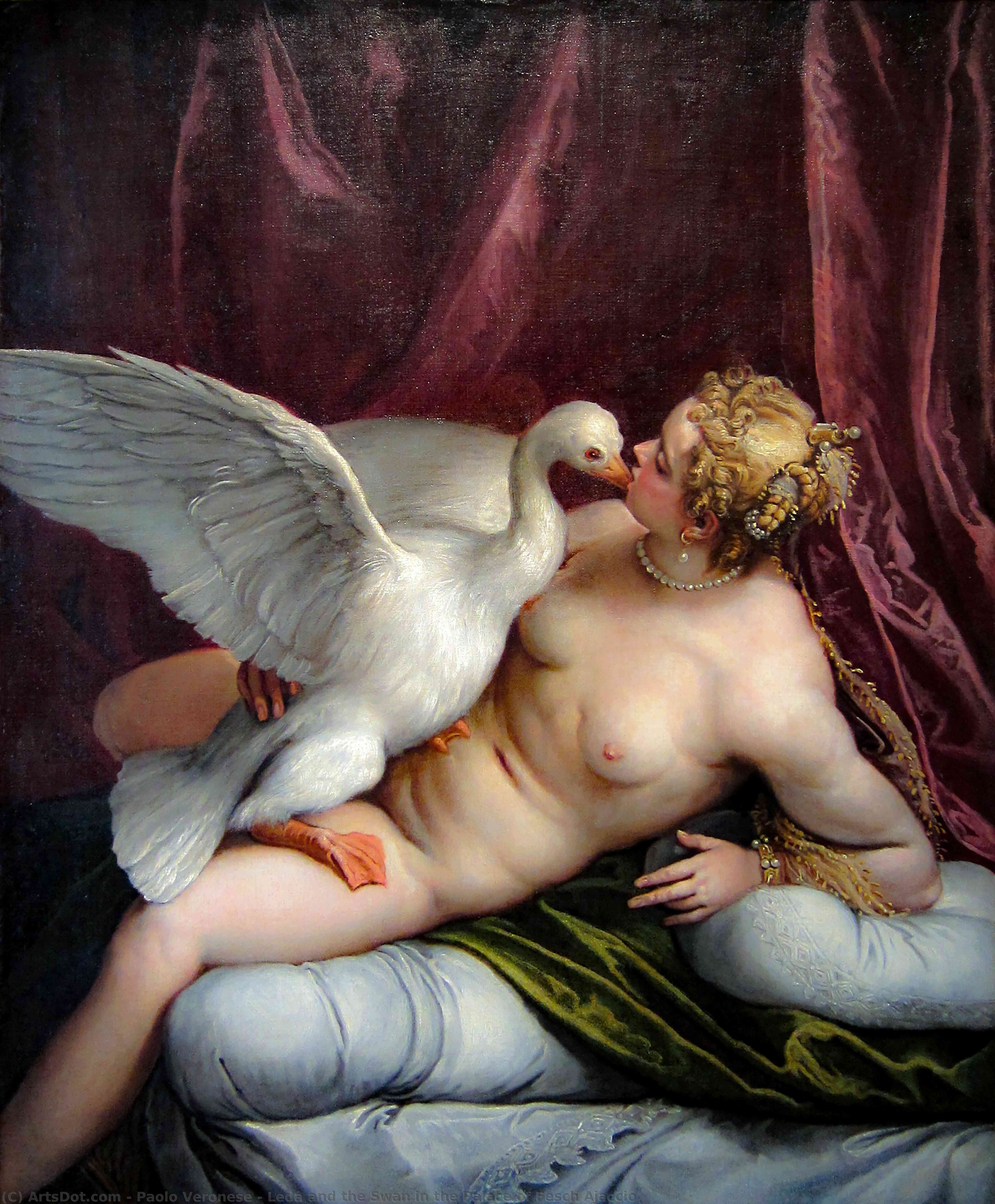 Leda And The Swan In The Palace Of Fesch Ajaccio — Paolo Veronese
