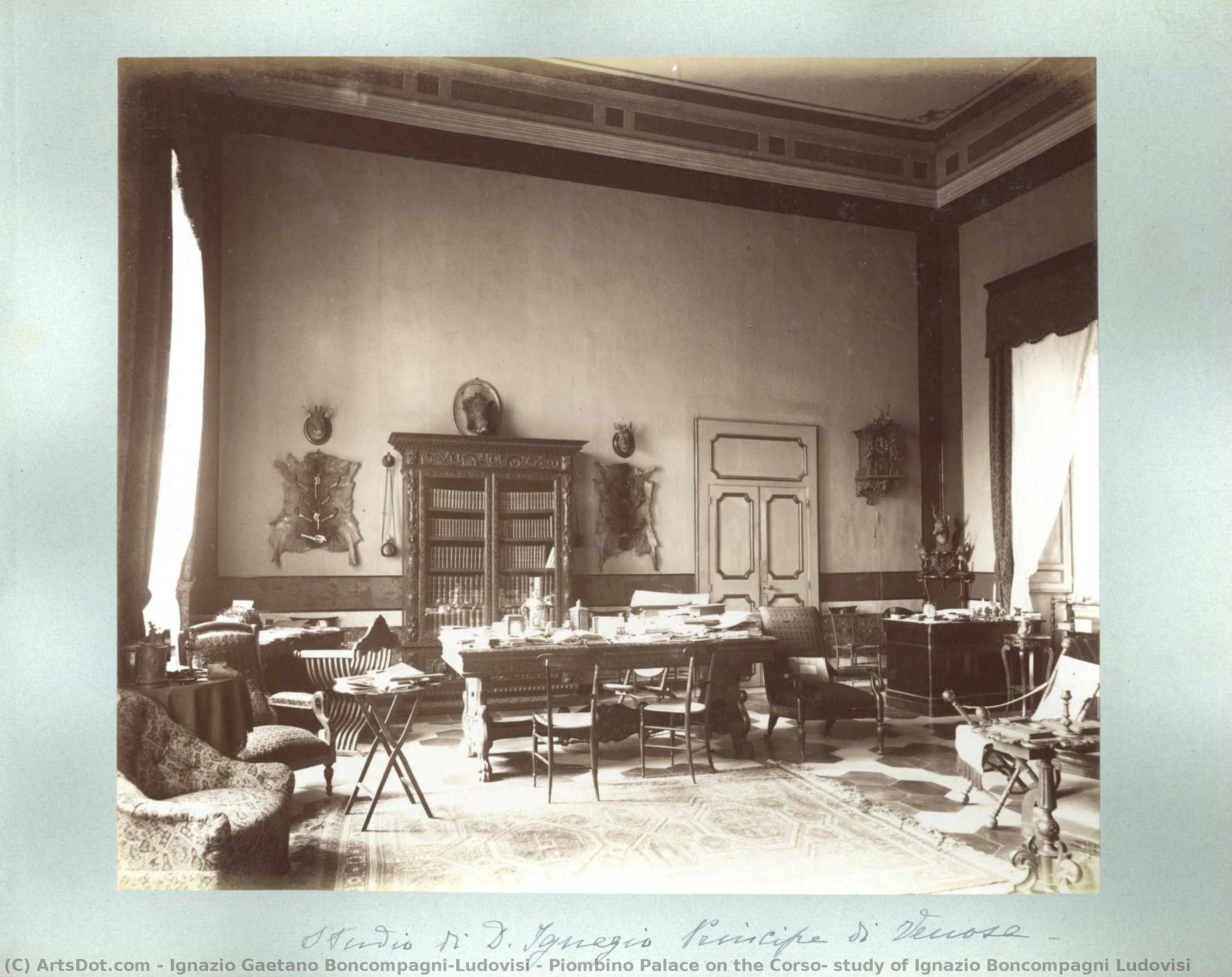 Piombino Palace On The Corso: Study Of Ignazio Boncompagni Ludovisi — Ignazio Gaetano Boncompagni-ludovisi