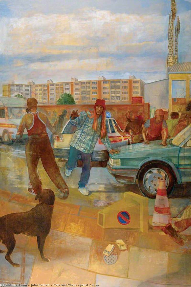 Cars And Chaos (panel 2 Of 4) — John Bartlett