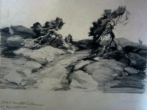 Wind Sculpted Cedars — Alfred Heber Hutty
