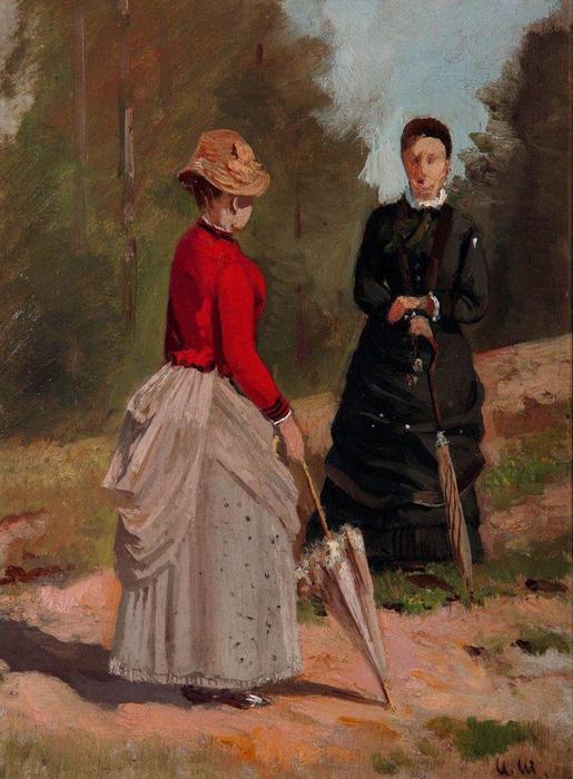 Two Female Figures — Иван Шишкин